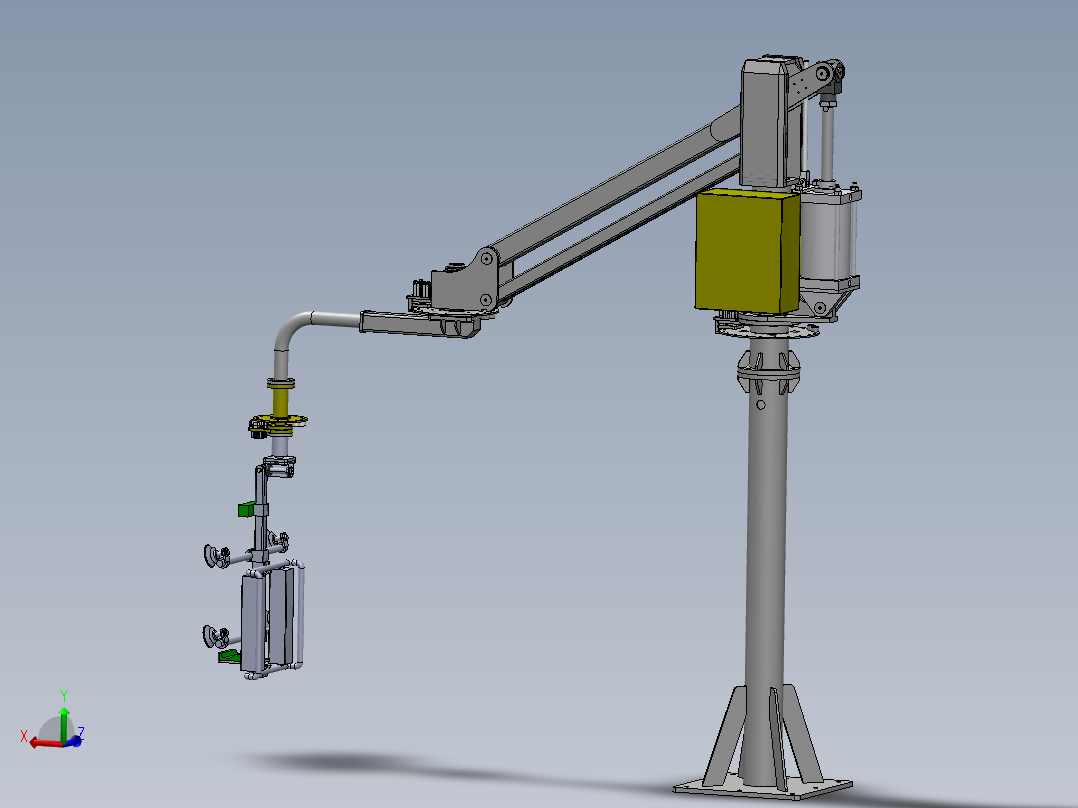 Q478-轿车车门装配机械手的设计【三维SolidWorks】主视图