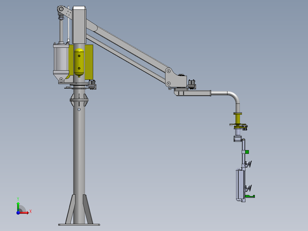 Q478-轿车车门装配机械手的设计【三维SolidWorks】前视图