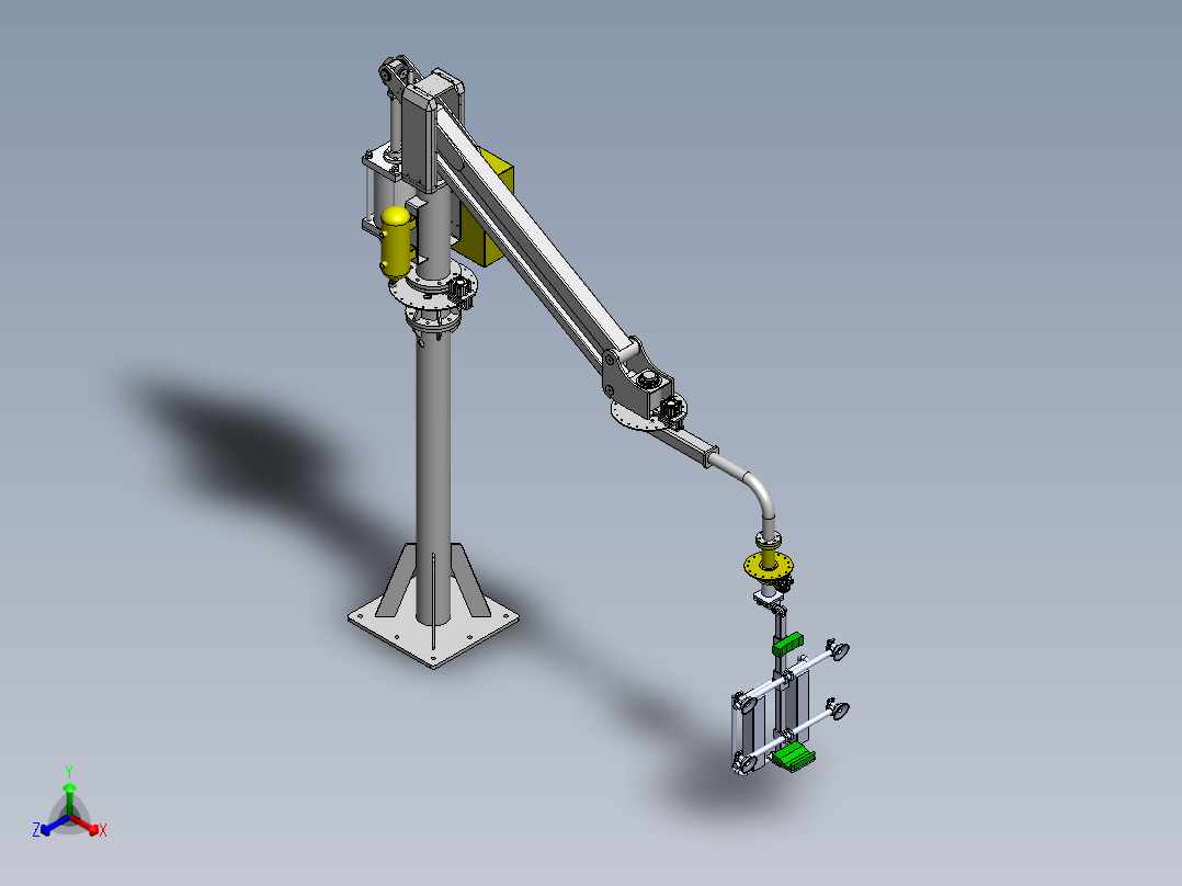 Q478-轿车车门装配机械手的设计【三维SolidWorks】正等轴测图