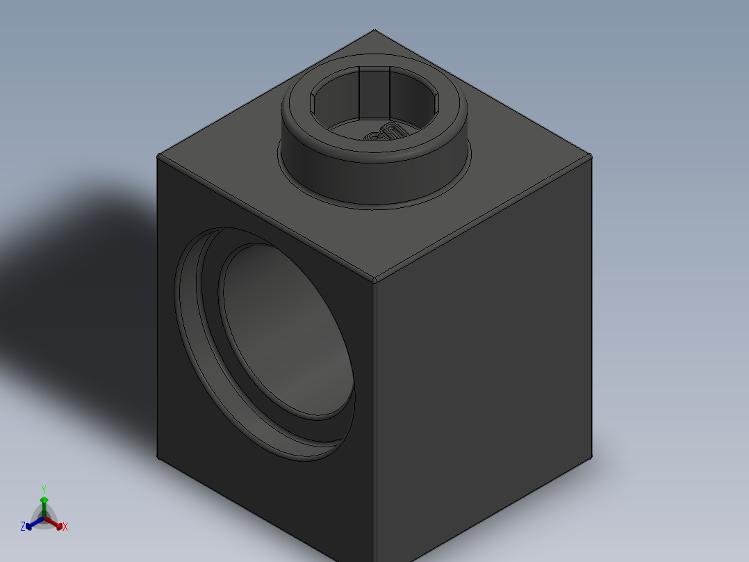 乐高机械组积木（横梁）-6541 Old Dark Grey Technic Brick 1 x 1 with Hole