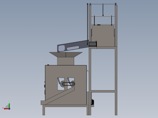 auto egg peeler自动鸡蛋去皮机3D数模图纸 Solidworks设计后视缩略图