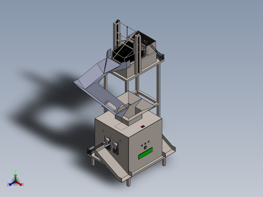 auto egg peeler自动鸡蛋去皮机3D数模图纸 Solidworks设计正等轴测缩略图