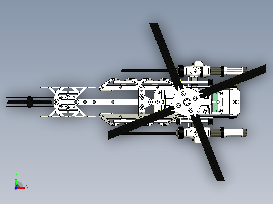 很酷的武装直升机玩具前视图