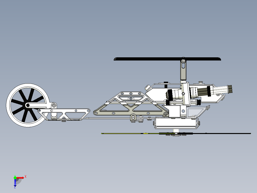 很酷的武装直升机玩具俯视图