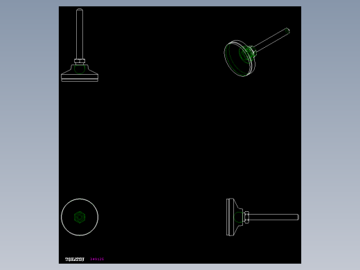 水平調整腳座LSA50-2D多系列多零件图纸模型