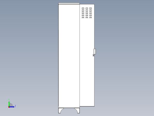 金属板衣柜左视缩略图