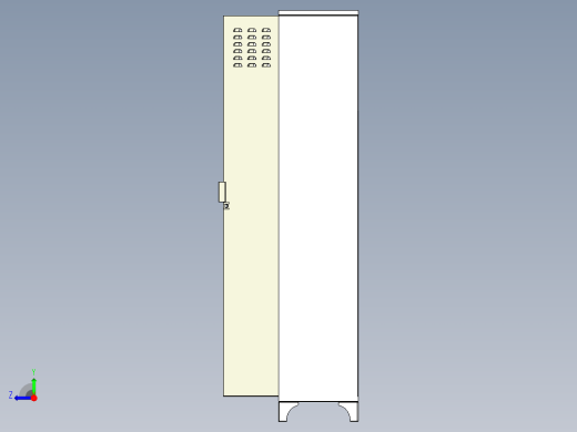 金属板衣柜右视缩略图