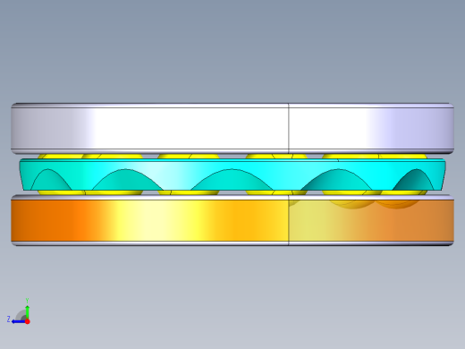 平面推力球轴承51102右视缩略图