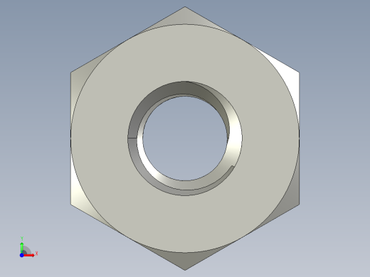 M2-M2 x 0.4mm Thread HEX NUT.STEP前视缩略图