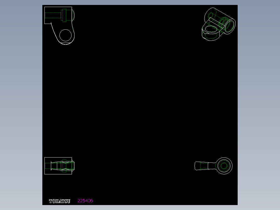 人體工學單翼蝶帽ESN-2D多系列多零件图纸模型