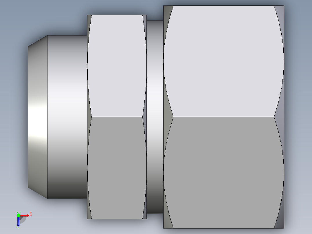 卡套式工业通用硬管接头EO_Weld_connector_AS38S71俯视图
