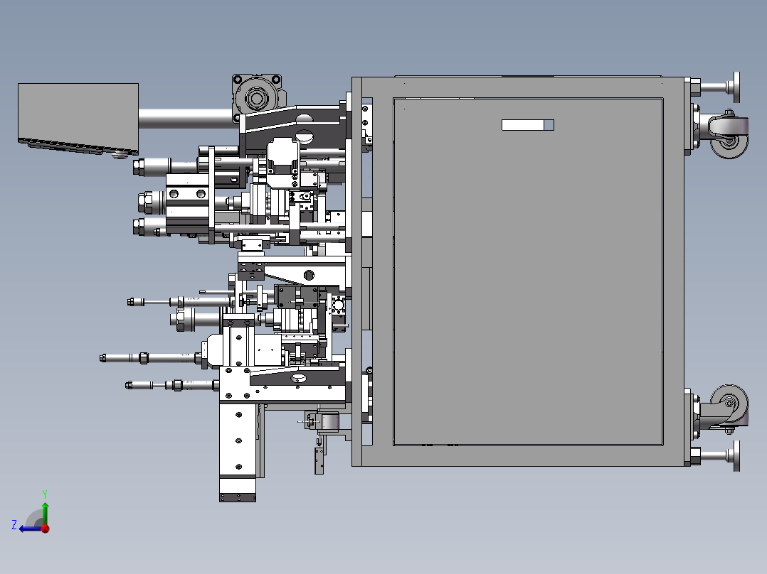 微型马达转子绝缘片组装机右视图