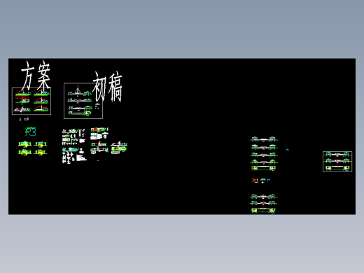 某工厂几套大门建筑设计方案cad图
