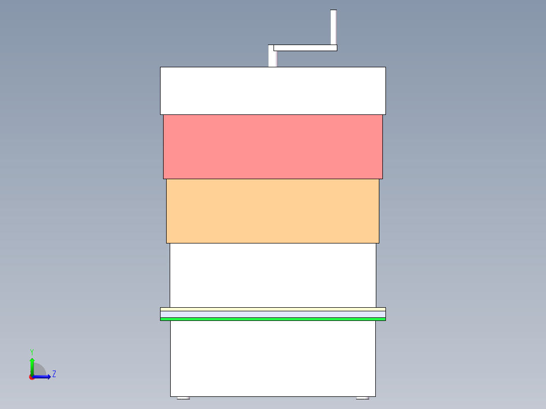 便携式衣物甩干机 图纸左视图