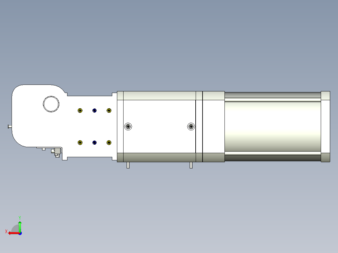 德克斯TUNKERS气缸数模KS_200_2_BD_A00_T12_135GRAD后视图