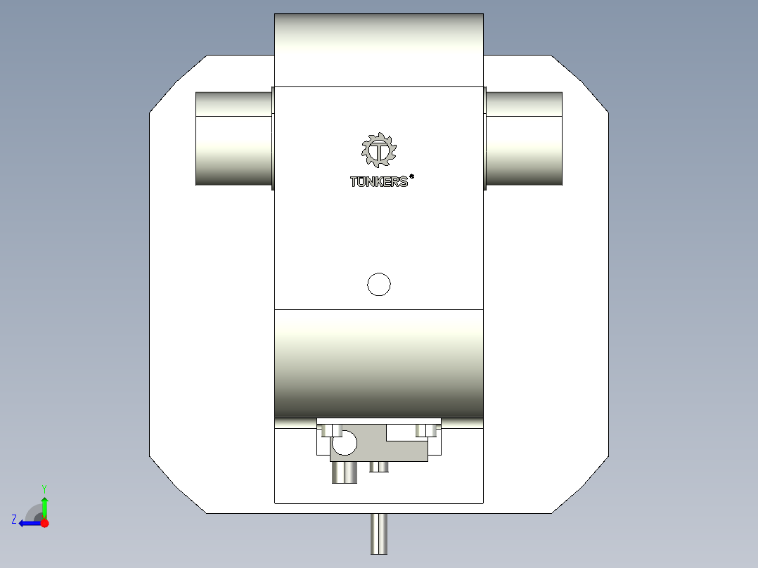 德克斯TUNKERS气缸数模KS_200_2_BD_A00_T12_135GRAD右视图