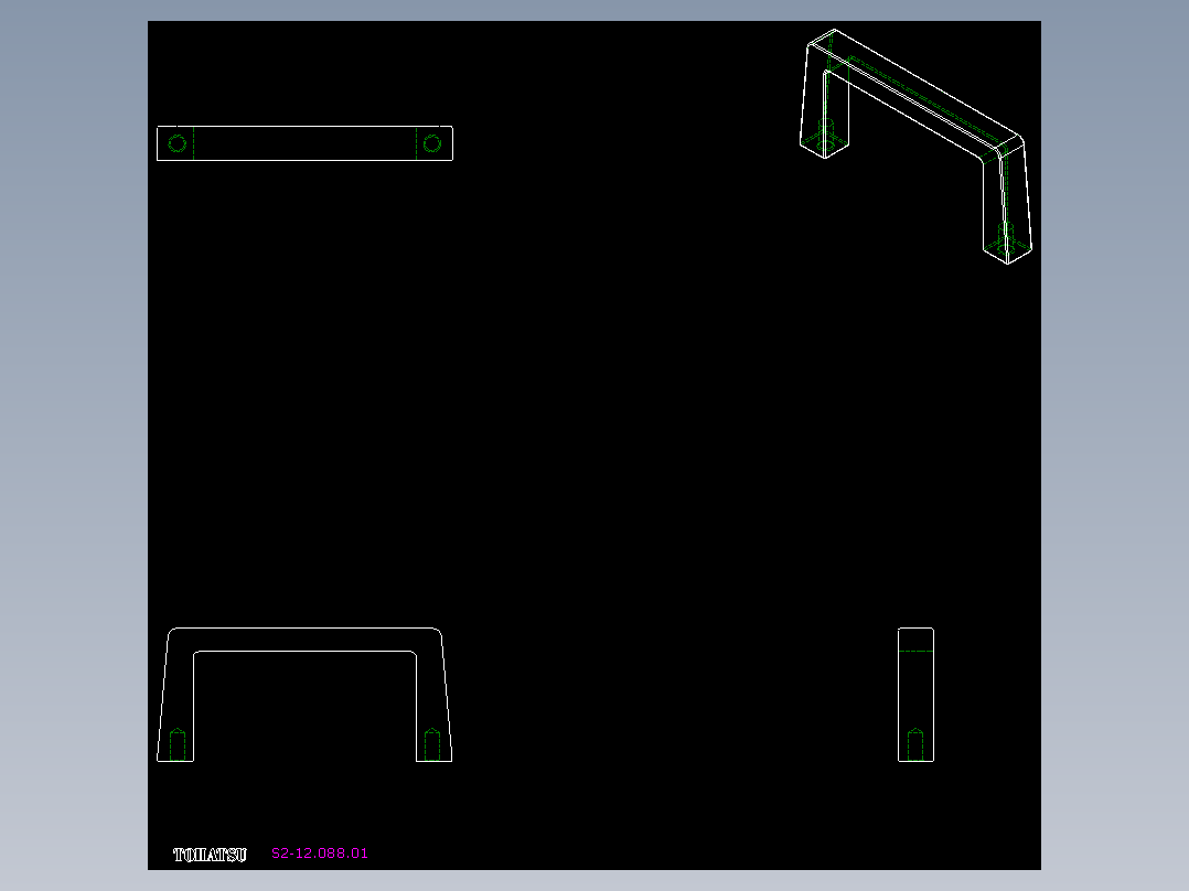 取手(鋁合金)S2-2D多系列多零件图纸模型