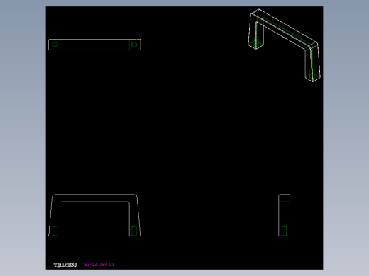 取手(鋁合金)S2-2D多系列多零件图纸模型