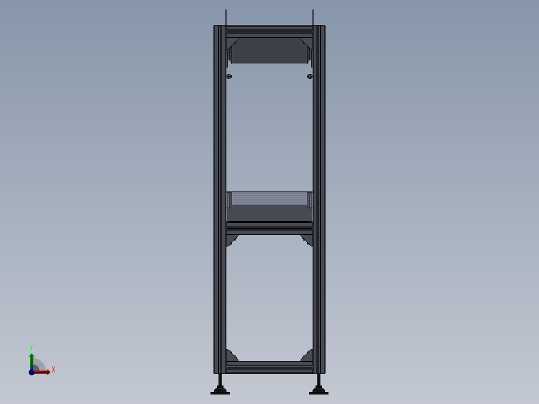 货架、AHC-3物料架前视图