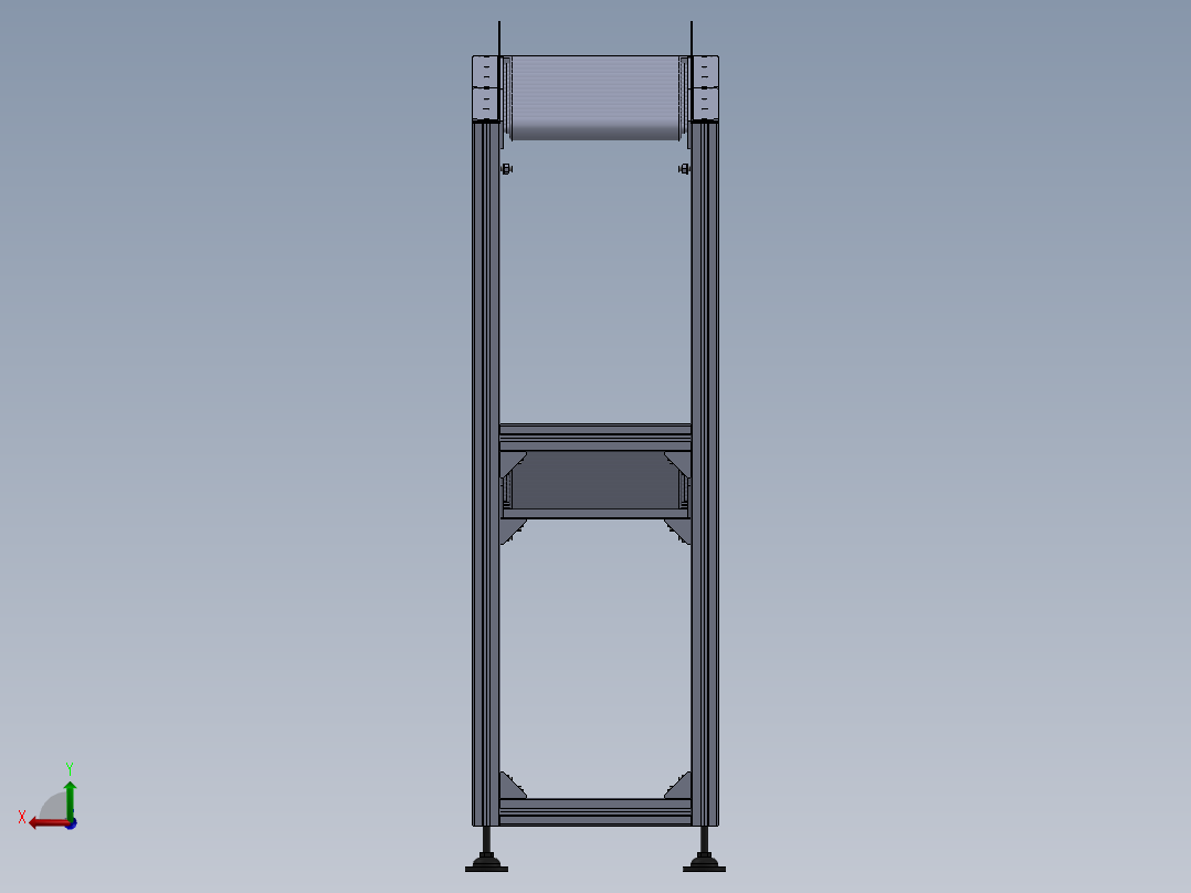 货架、AHC-3物料架后视图