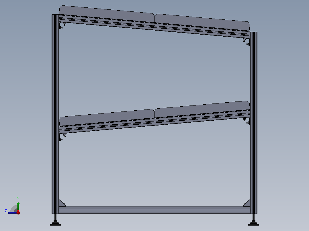 货架、AHC-3物料架右视图