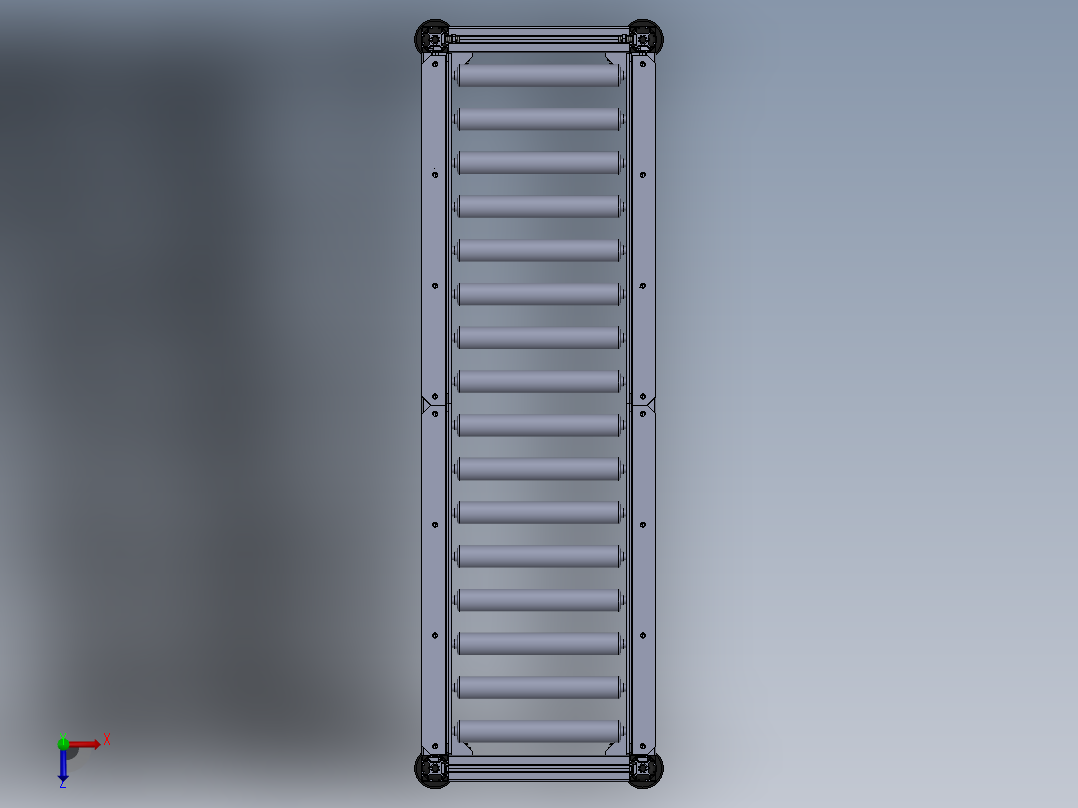 货架、AHC-3物料架俯视图