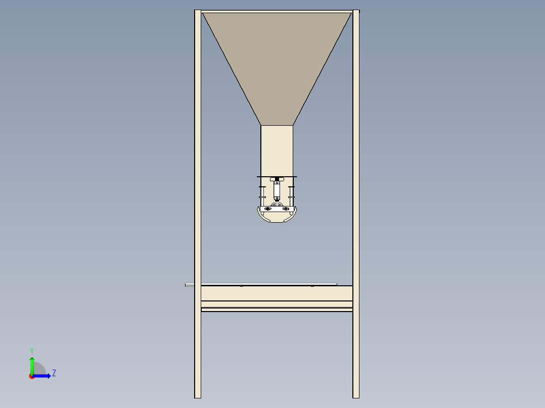 B2004174-4输出包装锥与自动翅膀门左视图