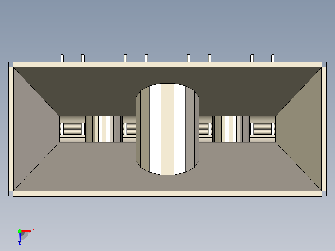 B2004174-4输出包装锥与自动翅膀门俯视图