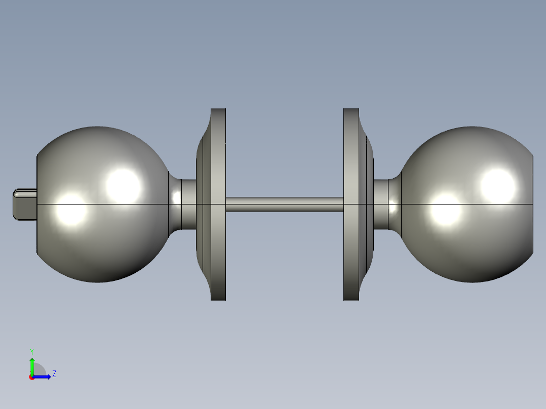 旋钮手柄左视图