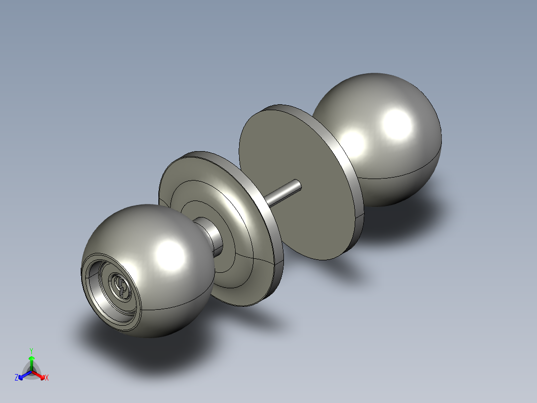 旋钮手柄正等轴测图