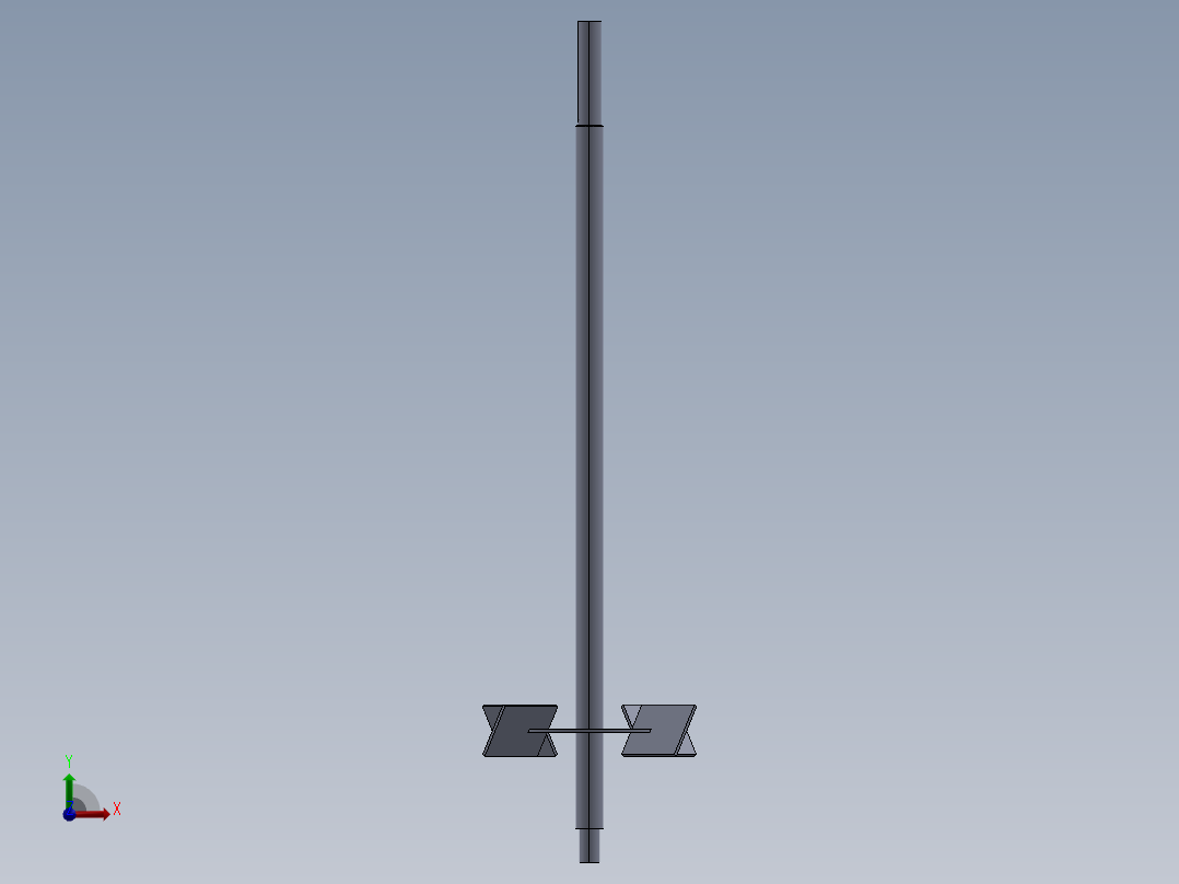 罐式搅拌机和搅拌器前视图