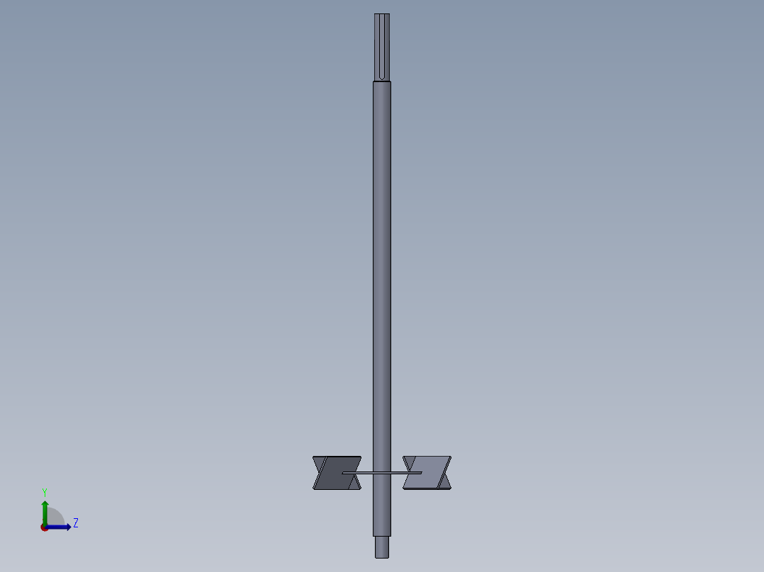 罐式搅拌机和搅拌器左视图