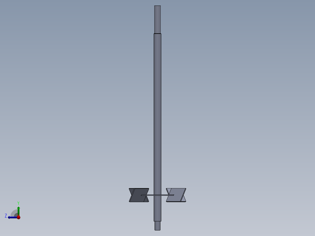 罐式搅拌机和搅拌器右视图