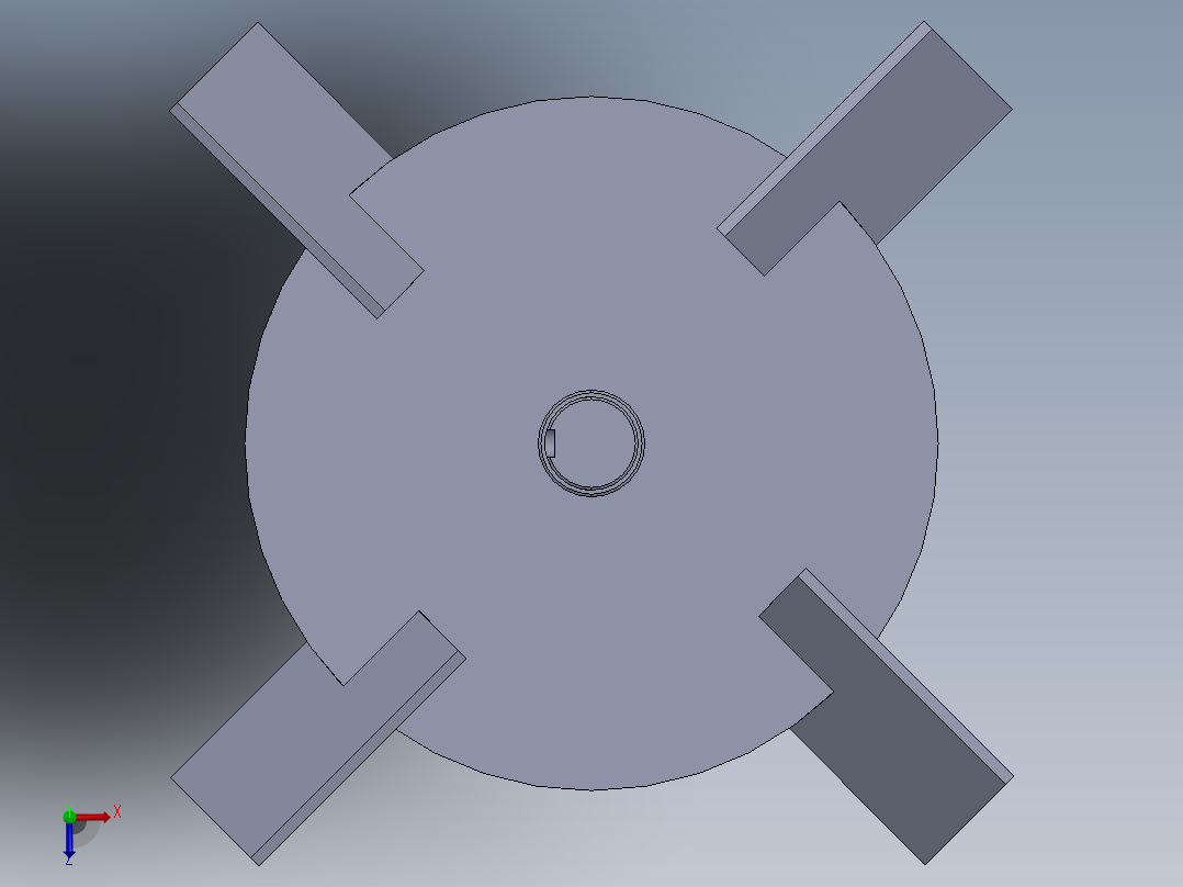 罐式搅拌机和搅拌器俯视图