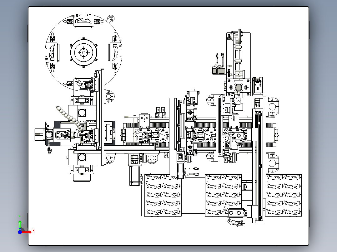 自动去毛刺设备前视图