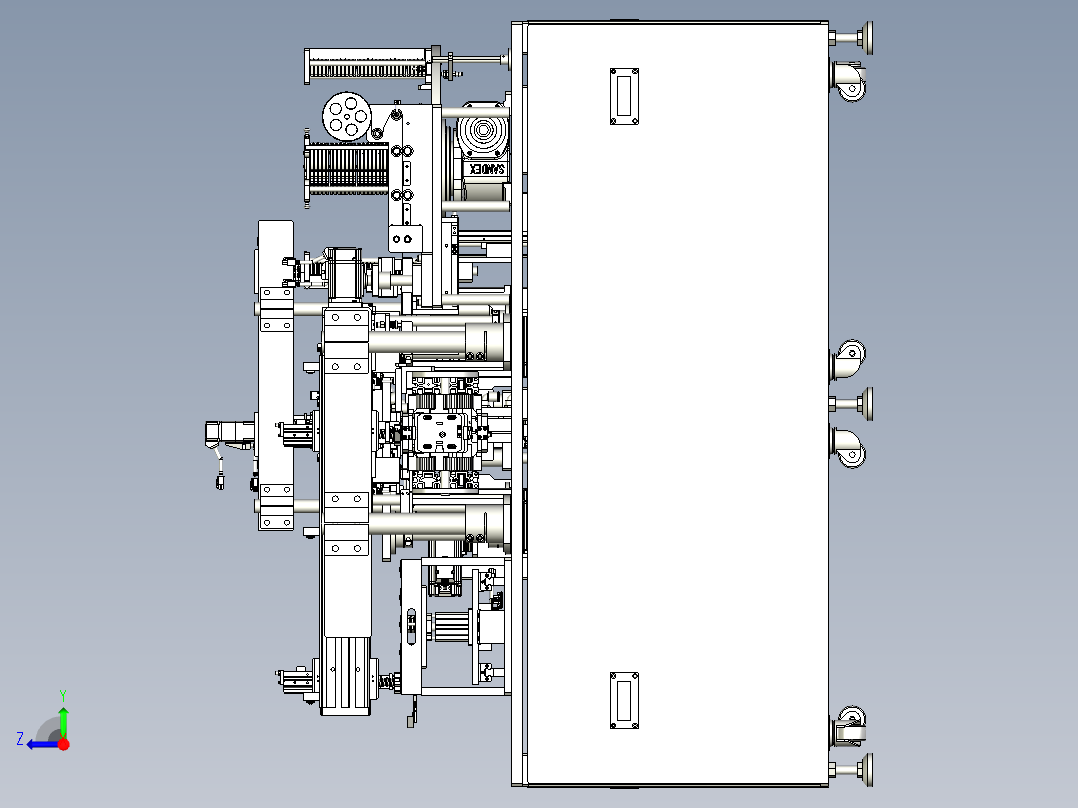 自动去毛刺设备右视图