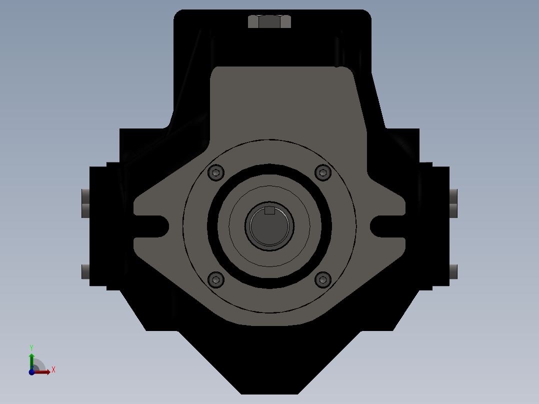 ASE伺服驱动液压泵模型前视图