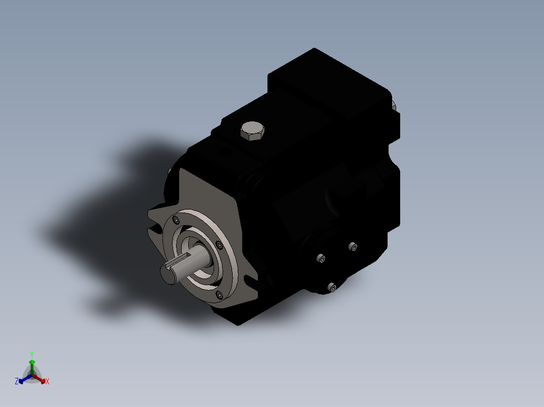 ASE伺服驱动液压泵模型正等轴测图