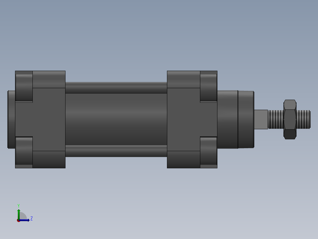 DNGL FESTO 气缸 1 5-8,11-4 和 4 英寸左视图