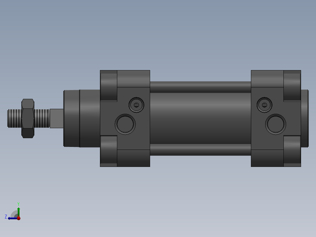 DNGL FESTO 气缸 1 5-8,11-4 和 4 英寸右视图