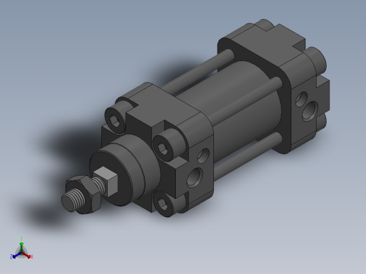 DNGL FESTO 气缸 1 5-8,11-4 和 4 英寸正等轴测缩略图