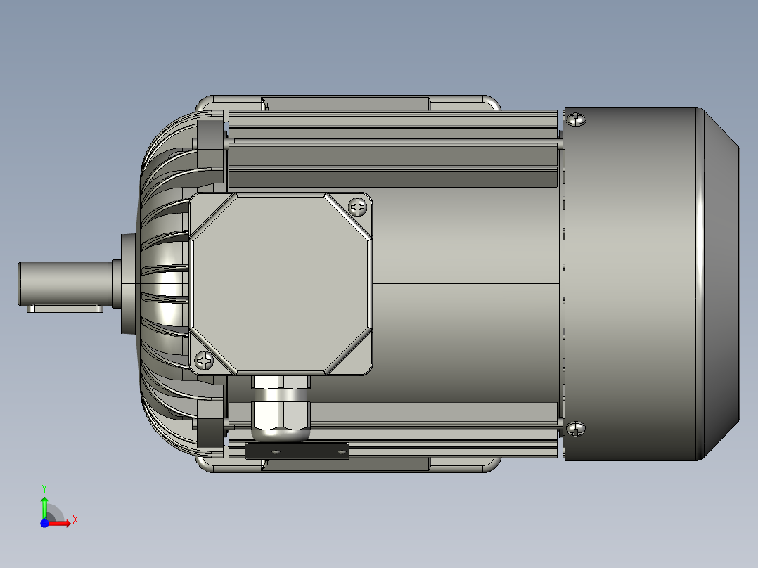 电动马达 4Polos 1.1kw 3000rpm 带腿前视图