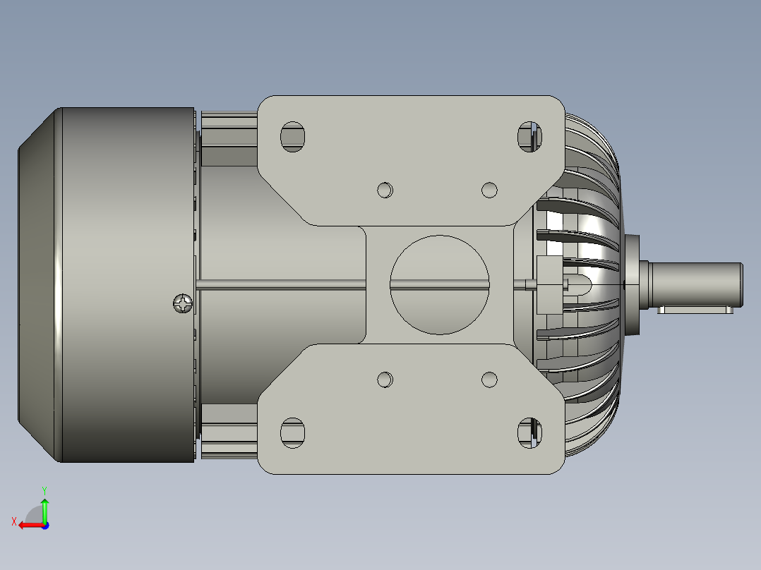 电动马达 4Polos 1.1kw 3000rpm 带腿后视图
