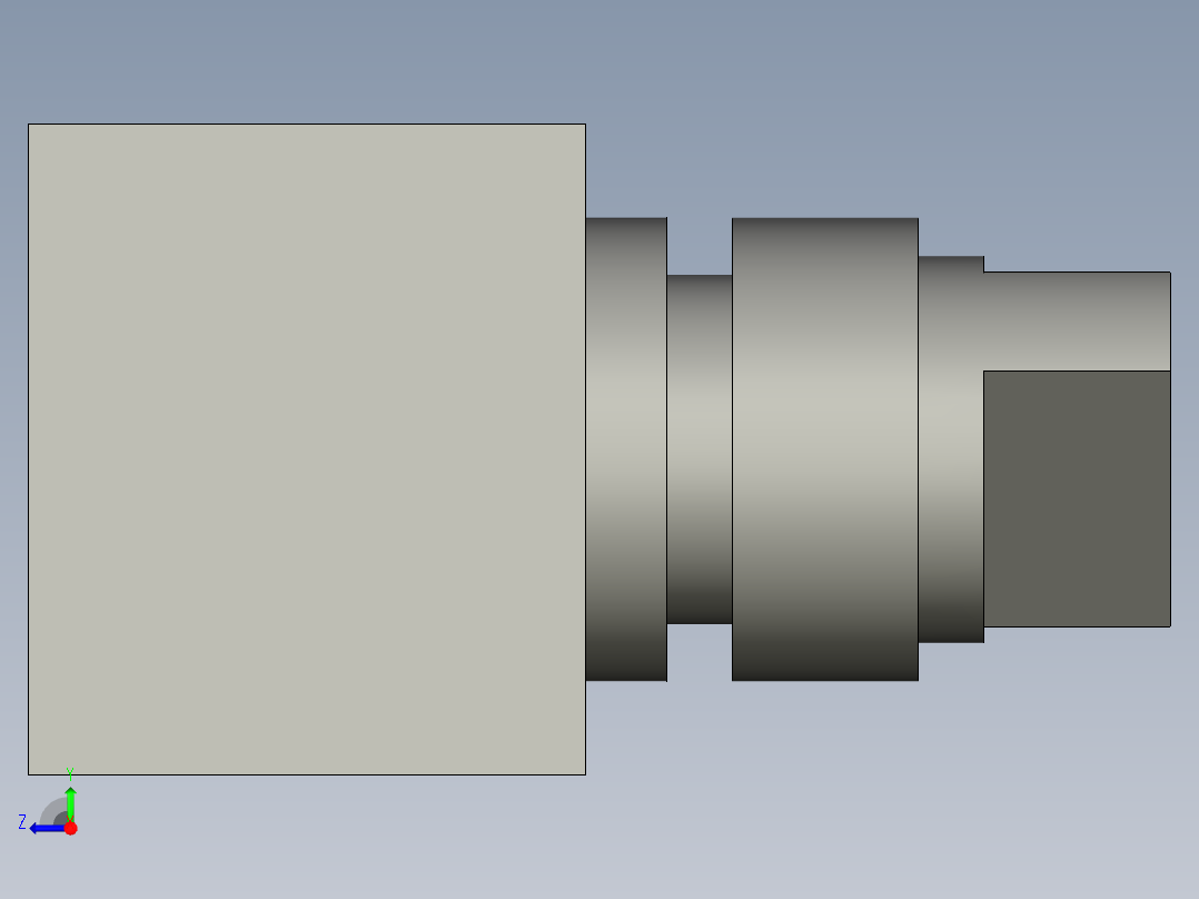 XB2BD21C_选择开关(Schneider)右视图