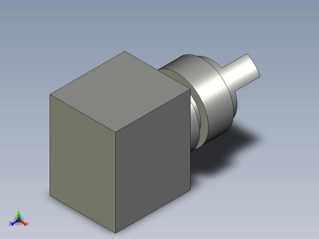 XB2BD21C_选择开关(Schneider)正等轴测图