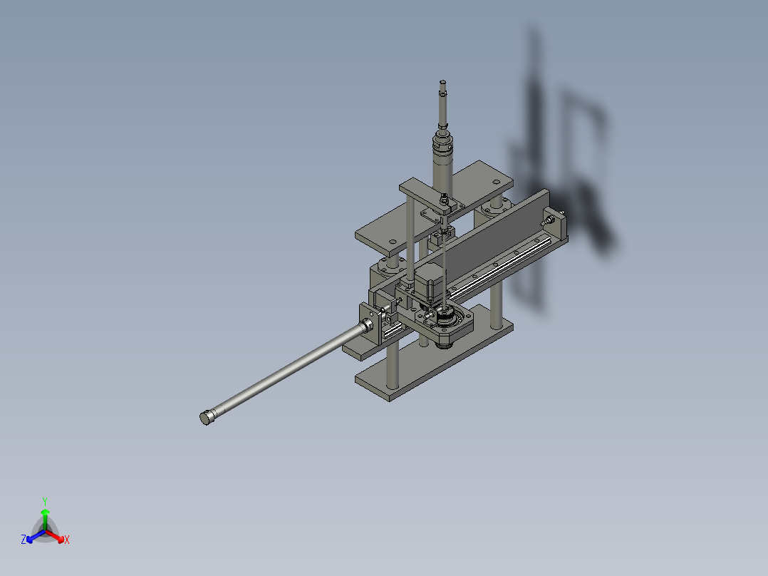 吸叶轮组装正等轴测图