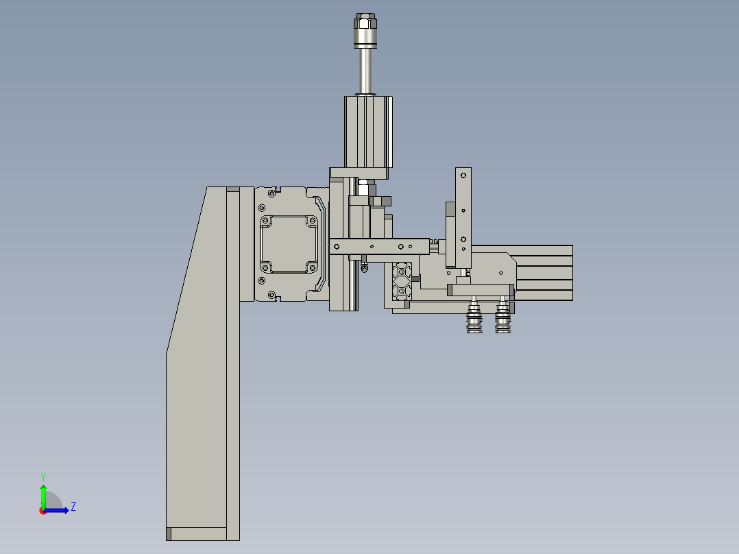 伺服滑台取料结构设计1左视图