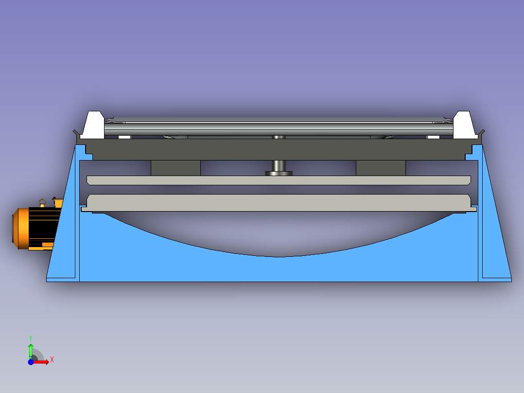 电池壳底部钣金固定平台设计前视图