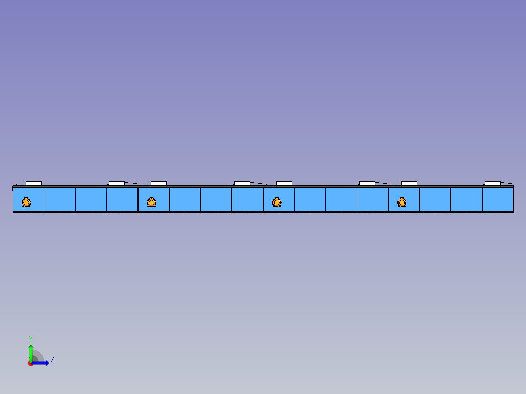 电池壳底部钣金固定平台设计左视图
