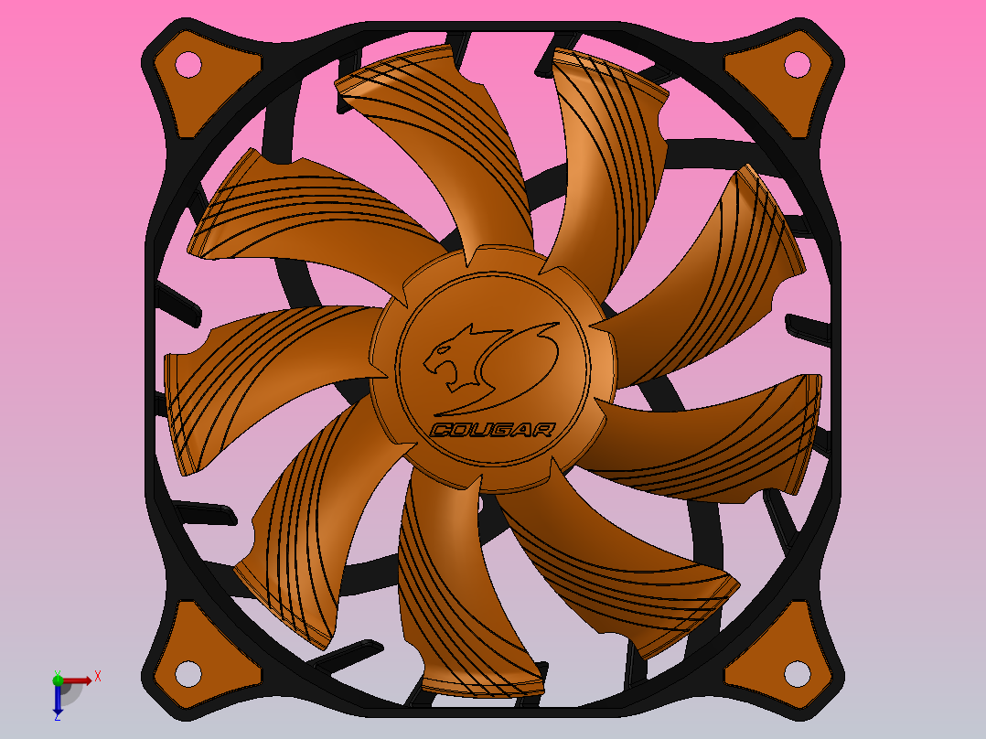 电脑散热风扇-2015版俯视图